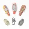 Embossed Nail Charms 3D Scorpion Nail Art Accessories for DIY Nail Art Design Nail Art Decoration Jewelry Making