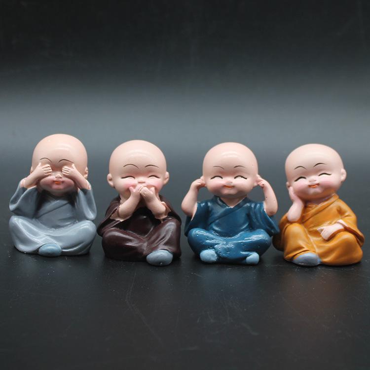 Zen Monk Figurine Ornament for Home Decor - Perfect for Living Room, Office, or Gift Displays