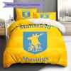 MansfieldFC Muster Bettwäsche Steppdecke Set Bettbezug Kissenbezug Heimdekoration Geburtstagsgeschenk (1 Bettbezug + 2 Kissenbezüge, ohne Füllung)