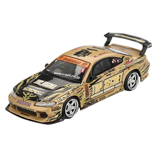 MINI GT 1/64 Scale Nissan Silvia (S15) Top Secret D1GP (Right-Hand Drive) Finished Product MGT00714-BL