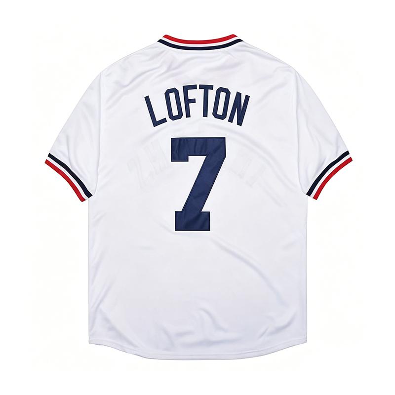 Men's VintageStyle StitchedBaseball Jerseys 7 Kenny Lofton 9 Carlos Baerga 19 Bob Feller 24 Andrew Miller 29 Travis Fryman S-3XL