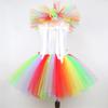 Rainbow Collar Clown Cosplay Skirt Children's Show Party Dress Princess TUTU Skirts