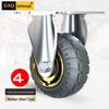 Gesonqi 4-inch Heavy-Duty Fixed Rubber Wheel