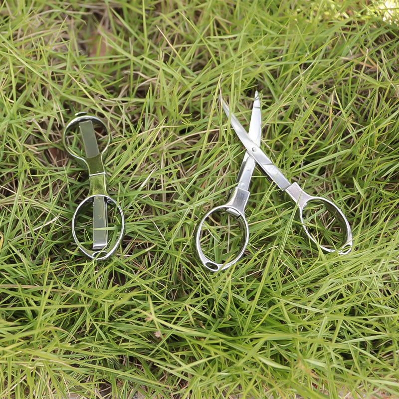 Lightweight Portable Stainless Steel Folding Travel Scissors & Nail Clippers for Daily Use