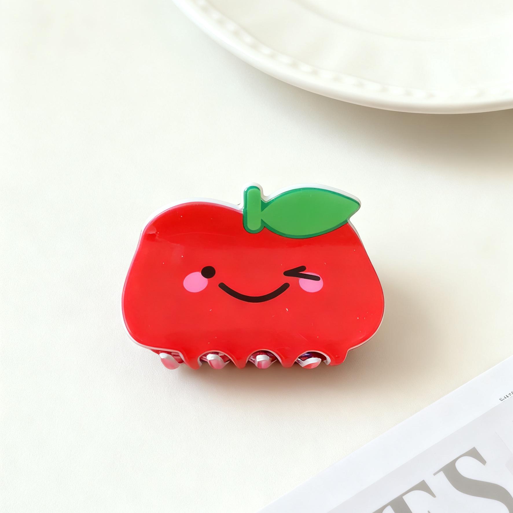 

Cute Cartoon Fruit Medium Acrylic Shark Hair Clip for Bun