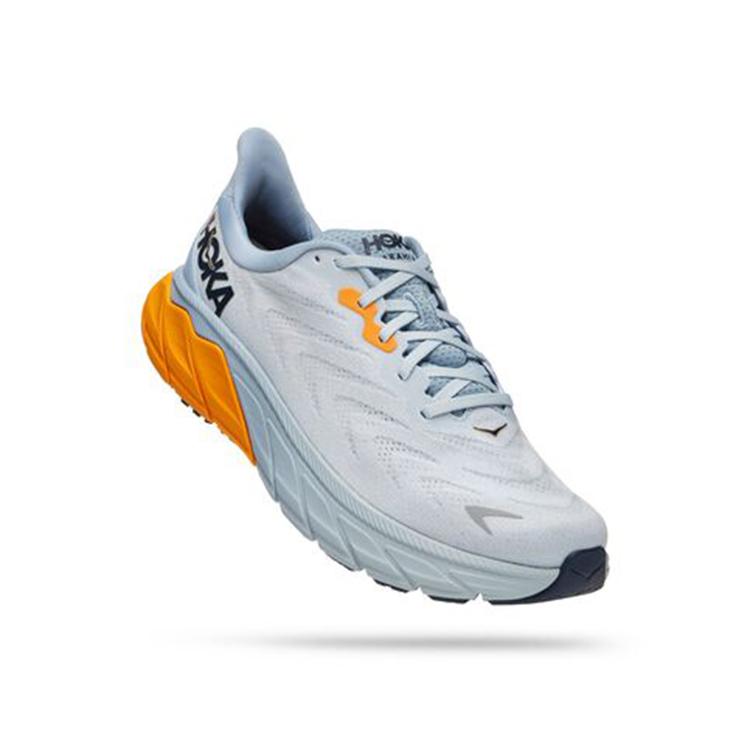 HOKA ONE ONE Arahi 6 Plein Air Blue Fog Orange 1123194-PABF