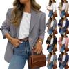 Damen Wildlederimitat Jacke mit Knöpfen Übergroßer geraffter Saum Kurzmantel Lässige Vintage Oberbekleidung mit Taschen
