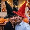 with Lace Velvet Dark Witch Hat Wide Brim Pointed Mage Hat Halloween Witch Hat  Halloween Party