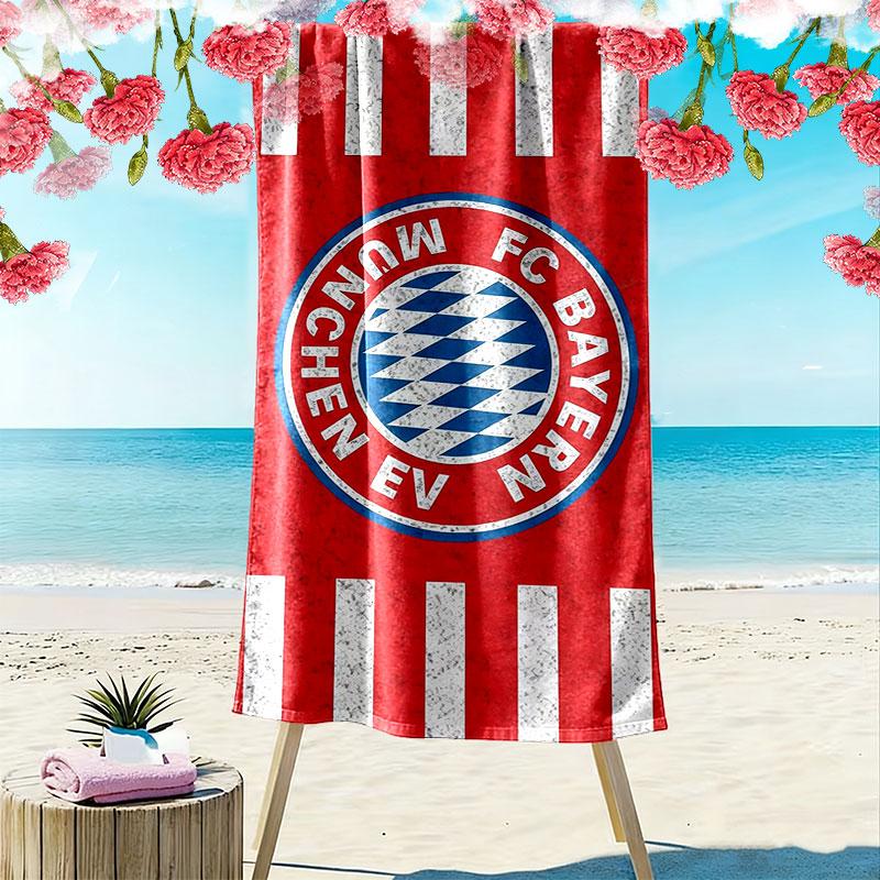 Asciugamano da Spiaggia Stampa Bayern Monaco, Asciugamano Grande Morbido Asciugatura Rapida per Spiaggia Campeggio Nuoto