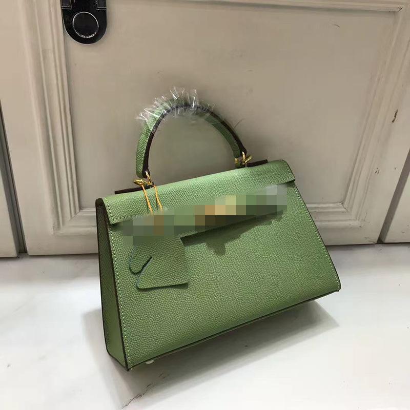 Second Generation Palm Print Cowhide Mini Small Keli Handbag 2025 New Bag Women's Commuter Versatile Shoulder Messenger Bag