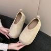 Fashion Fashion Slip-on Suede Non-Slip Single Shoes Autumn New Round Toe Shallow Mouth Inside Heightening Low Top Shoes