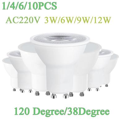 1/4/6/10pcs LED Spotlight GU10 AC220V High Lumen 3000K/4000K/6000K LED Light Lamp LED Energy Saving For Home Decoration Replace