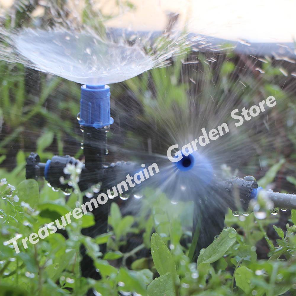 1/2" 360° Bubbler Irrigation Watering System Adjustable Sprinkler OD-15mm PE Hose Quick Connector for Garden Dripper Sprayer Kit