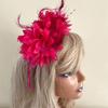 Luxurious Soft Feathered Hairpiece Flower Headwear Adjustable Headband for Halloween Festival Costume Coplay Party