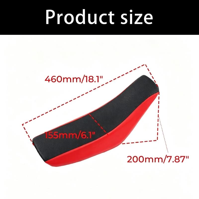 Contoured Motorcycle Seat Pad Replacement for RF50, Formed Seat Design with PU-Look Finish for Steady Road Support Daily Use