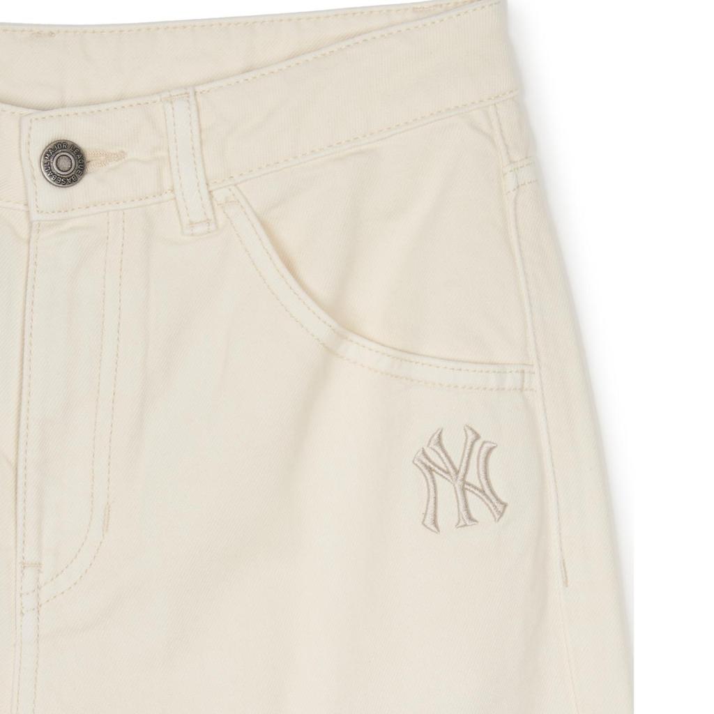 New MLB New York Yankees Denim Collection Jeans Women's Cream 3FDPB1044-50CRD