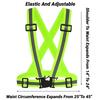 Durable And Safe Reflective Safety Vests Lightweight Adjustable Elastic Vest Jacket Hi Vis Reflective Strips For Traffic Control Running Cycling