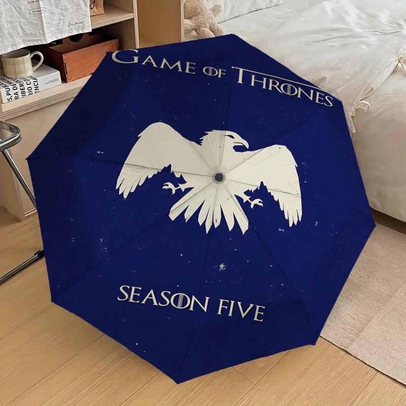 1pc Game of Thrones Season Five Folding umbrella automatic open/close, 8-Rib Durable Frame, Compact Folding Design, Ideal Birthday1107L