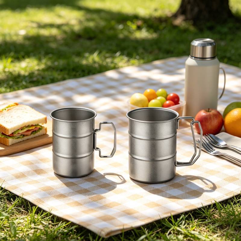 304 Stainless Steel Beer Cup Portable Camping Outdoor Water Mug With Cold Retention For Hiking