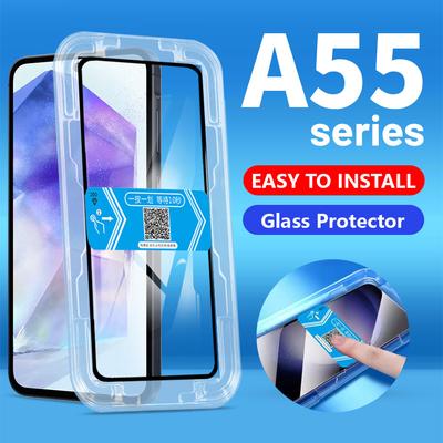 Kolay Kurulum Kiti Tam Temperli Cam Ekran Koruyucu Samsung Galaxy A14 A24 A34 A54 A15 A25 A35 A55 A16 A26 A36 A56