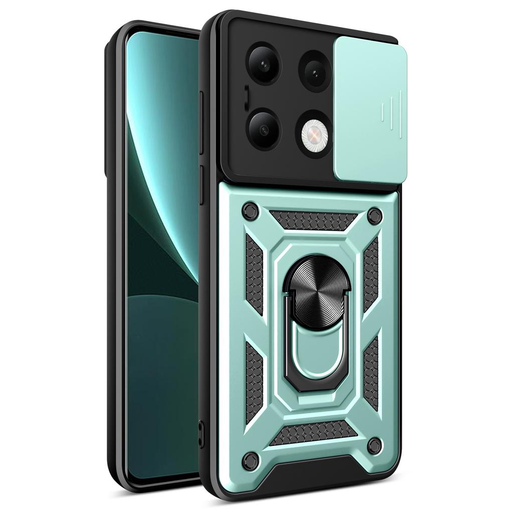 For Xiaomi Redmi Note 13 4G Case Scratch-resistant PC+TPU Kickstand Phone Shell