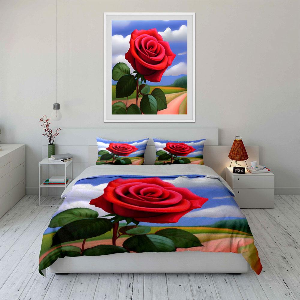 Blossoming elegance under skies. Bedding sets Duvet covers Pillowcases(1* Duvet Cover 2* Pillowcases without duvet insert)