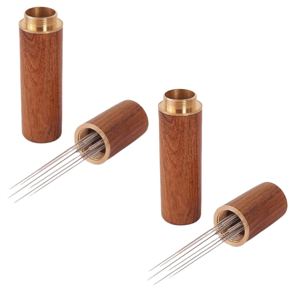 1/2pc Needle Coffee Stirrer Stainless Steel Coffee Powder Tamper Espresso Distributor WDT Tool Wood Handle Cafe Barista Supplies