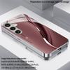 Rose Satin Pattern 2D Phone Case for Samsung S26 S25 S24 S23 S22 S21 S20 A56 A36 A16 - Electroplated Glass Protective Cover