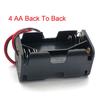 Black Plastic 4X 6X 8X 10X  AA Battery Storage Case AA Back To Back Holder Container Aa Battery Storage Box Case Wire Lead Pin