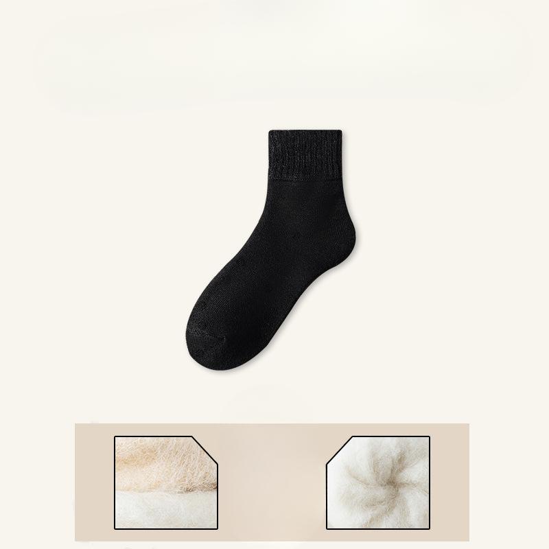 Thick Winter Mid-calf Fleece Socks for Women To Store Heat and Keep Warm During Sleep and Postpartum Care. Thick Winter Long Calf Socks for Women
