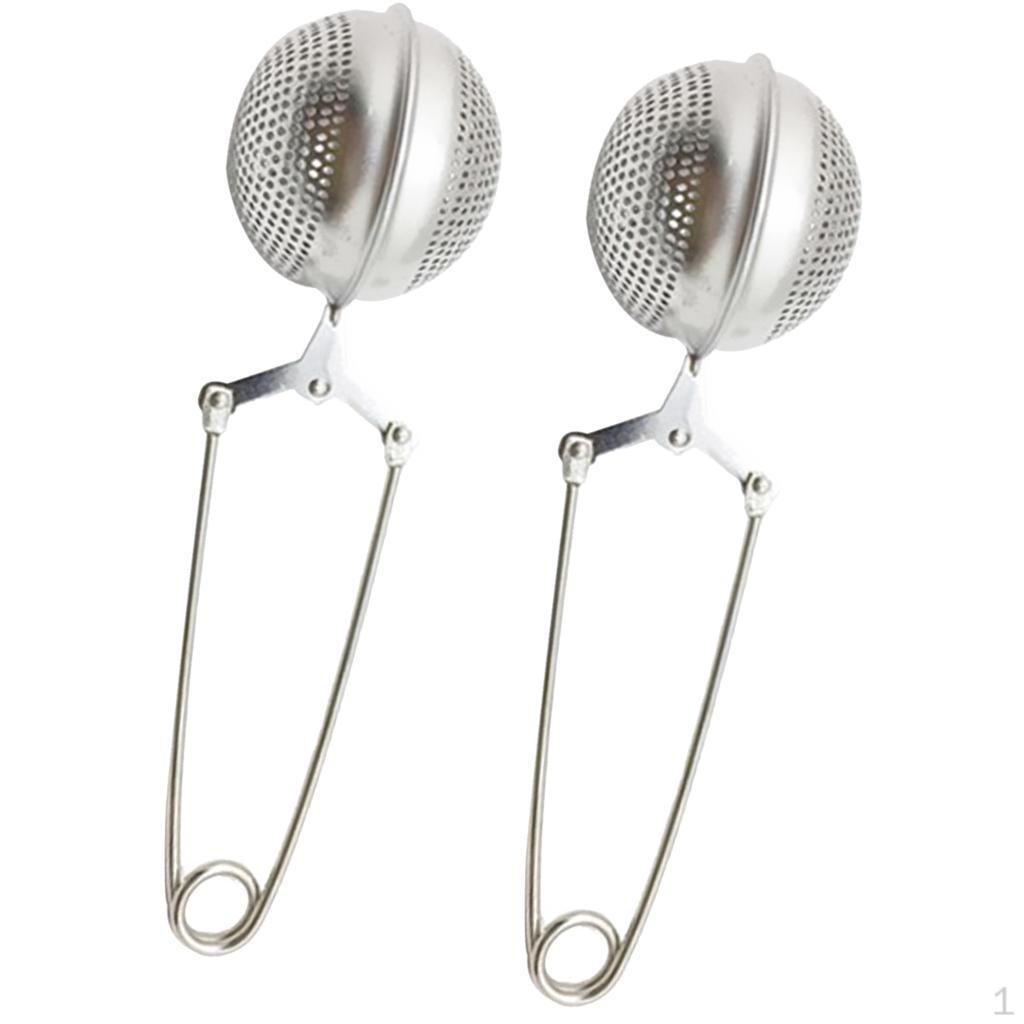 2pcs Flexible Handle Stainless Steel Infuser Strainer Mesh Tea Filters 19cm/7.48 Length
