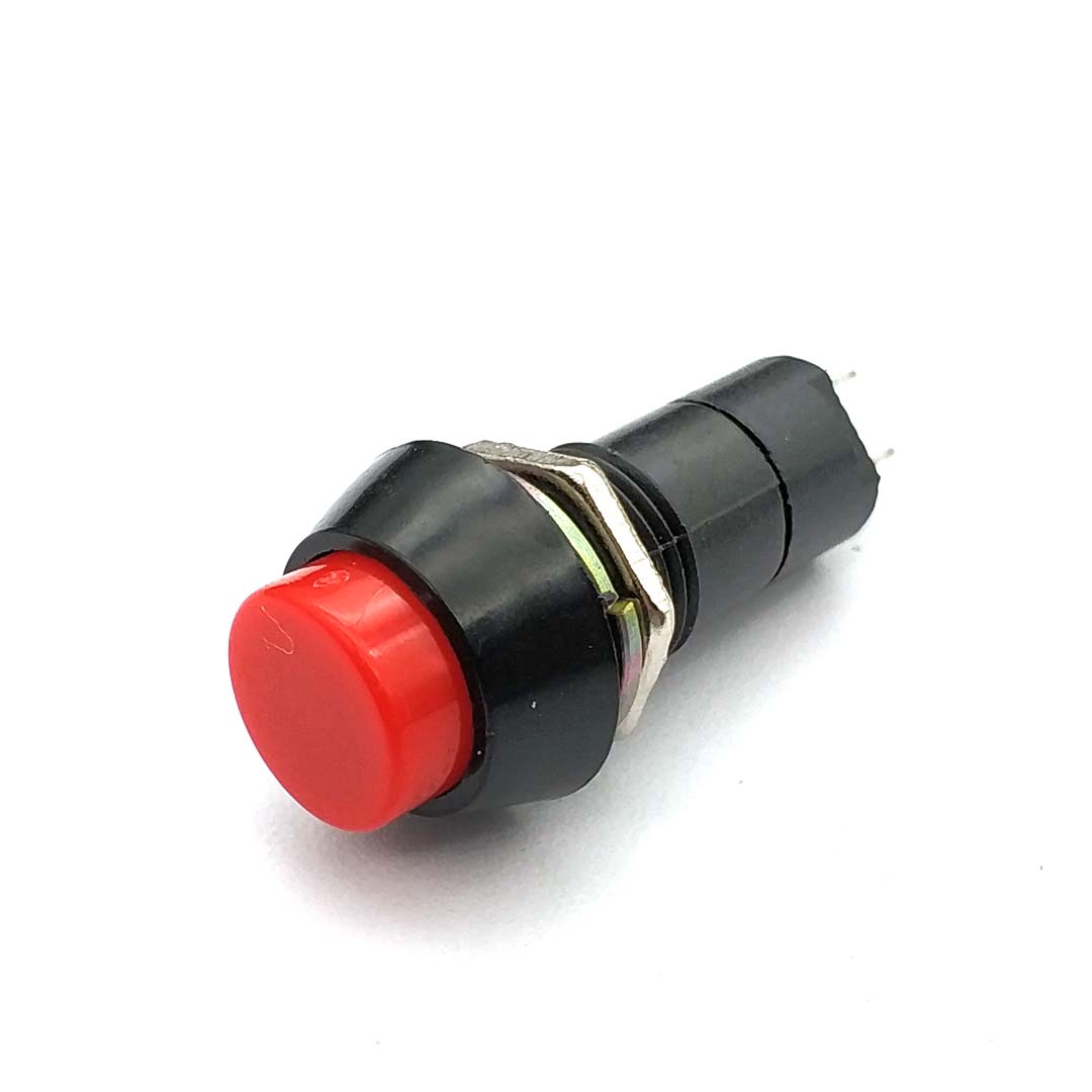 

PBS-11A 12mm Self-locking Plastic Push Button Switch Latching Switchs 3A 250V AC 2PIN Red