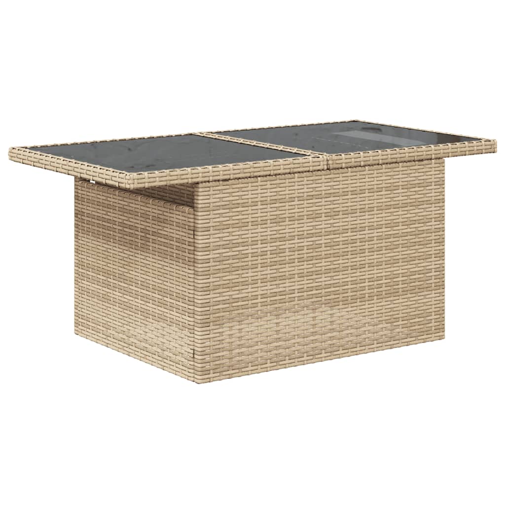 Vidaxl 9-Cz. Set di Mobili da Giardino con Cuscini, Beige, Polyrattan