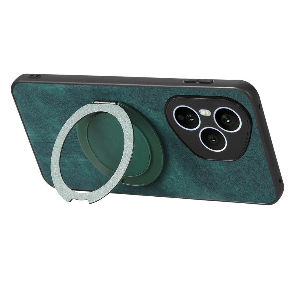 For Honor 400 Pro 5G (Global) Phone Case with Rotating Kickstand Stress Relief Retro Leather Back Cover