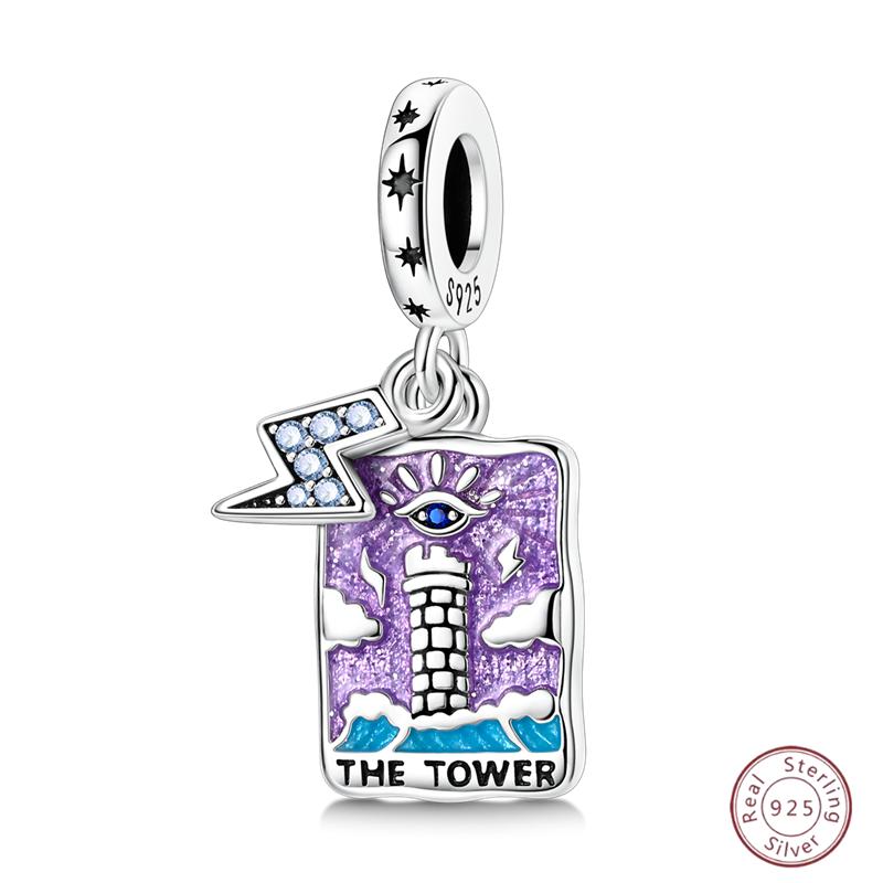 Copper Beaded Pendant Sun Moon Star Magic Tarot Vitality Suitable For Original 3Mm Bracelet Women Exquisite Jewelry