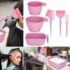 6Pcs DIY Hair Dye Tools Set 4 Colors Mixing Bowl Brush Set for Bleaching Highlights
