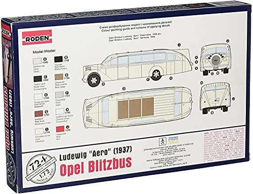 Roden 1/72 Scale German Opel Aero Provaganda Tourist Bus 1937 Plastic Model Kit RE72724