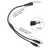 Litever Power Splitter, 2 Way, 1 Female Jack To 2 Male Plugs, 5.5mm X 2.1mm, 1:2, Y Adaptor Copper Cable, for CCTV Camera & LED Strip Lighting Power