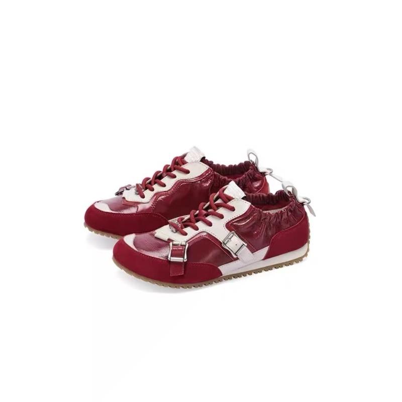 

New retro sports buckle color matching casual woman 40 червоний