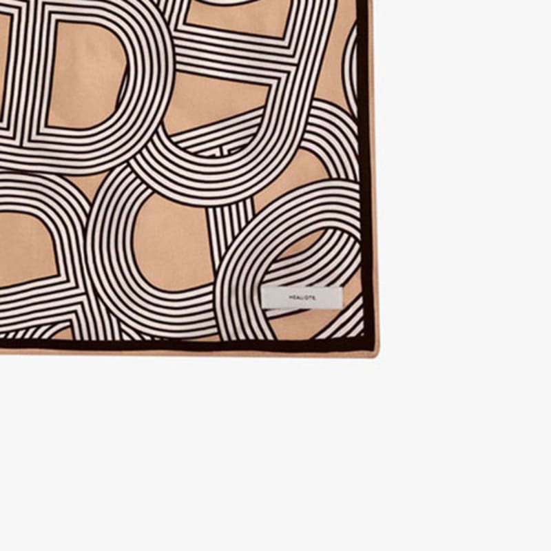 healiote HEAL LINK SILK SCARF_BEIGE