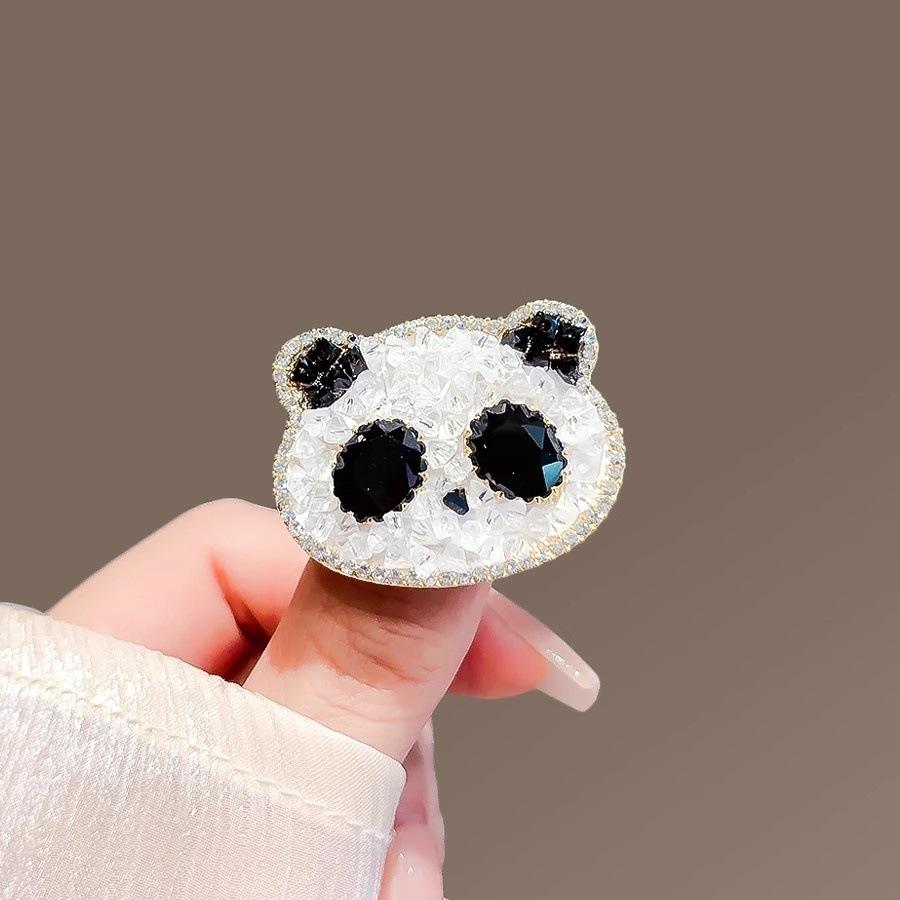 

Брошь в виде панды в хрустальном стиле в национальном стиле, брошь для корсажа с милым темпераментом, изысканный аксессуар для костюма