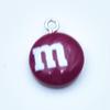 Colorful Candy Toy Ornaments: Resin M&M Chocolate Bean Earrings, Keychains, and DIY Jewelry Pendants.