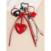 Premium sense pu bow love mini bag pendant ins wind mini earphone bag pendant keychain