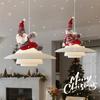 Weihnachts-Hängeanhänger-Dekoration mit Weihnachtsmann-Puppe, Festliche Atmosphäre Heimabdeckung Dekorationen für Xmas Interieur