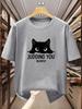 Summer New Unisexs Tshirt Street Casual Fashion Simple Soft Comfortable Breathable D Cat Pattern Print