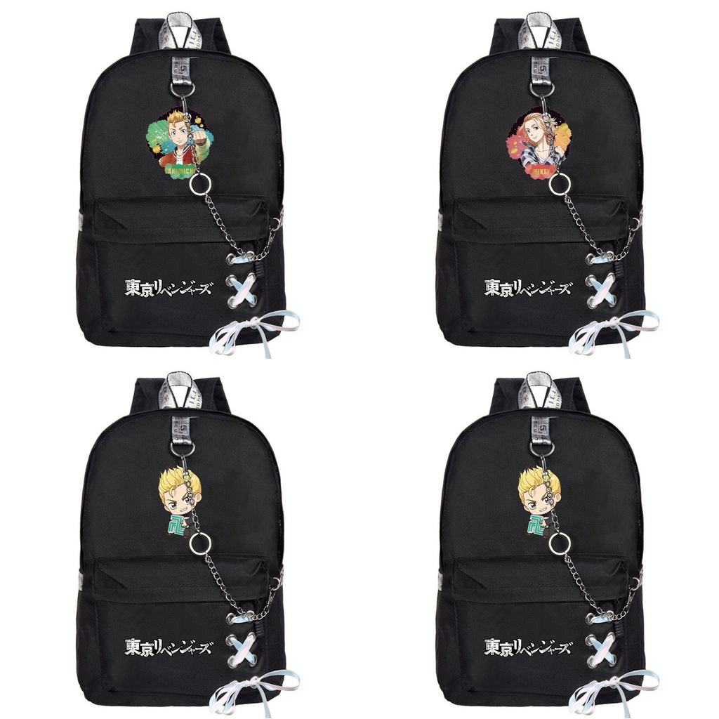 High-quality Waterproof Tokyo Revengers School Bag With Ribbon Bow Design For Boys And Girls