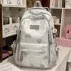 Schoolbag new Korean version ins bear printed schoolbag female high-value junior and high school students multi-compartment college style backpack