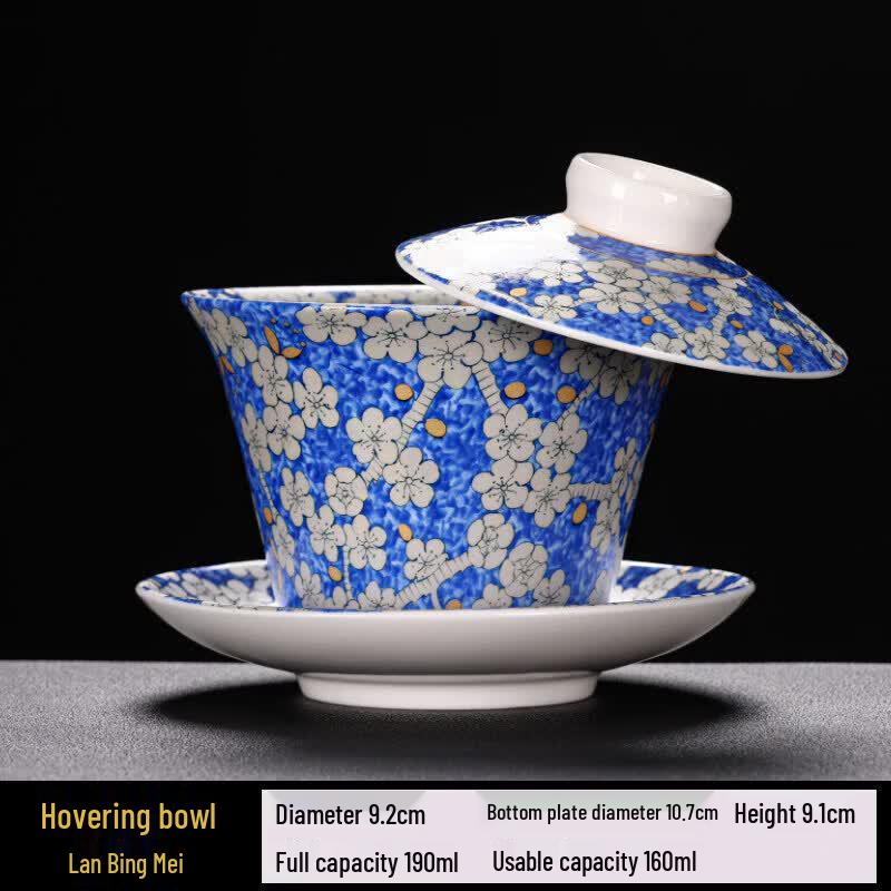 High-Grade Ceramic Gaiwan Tea Bowl with Lid