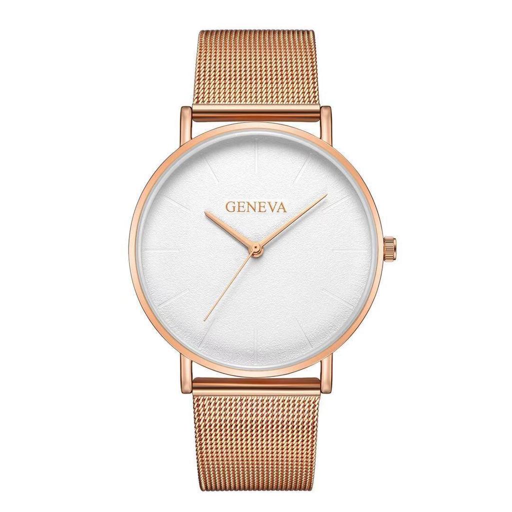 GENEVA Unisex Fashion Trend Mesh Band Watch - Casual Couple & Student Style