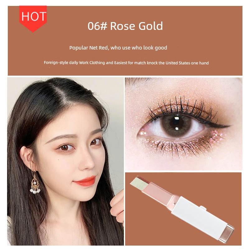 Two-Color One-Touch Molding Eye Shadow Stick for Beginners and Pregnant Women